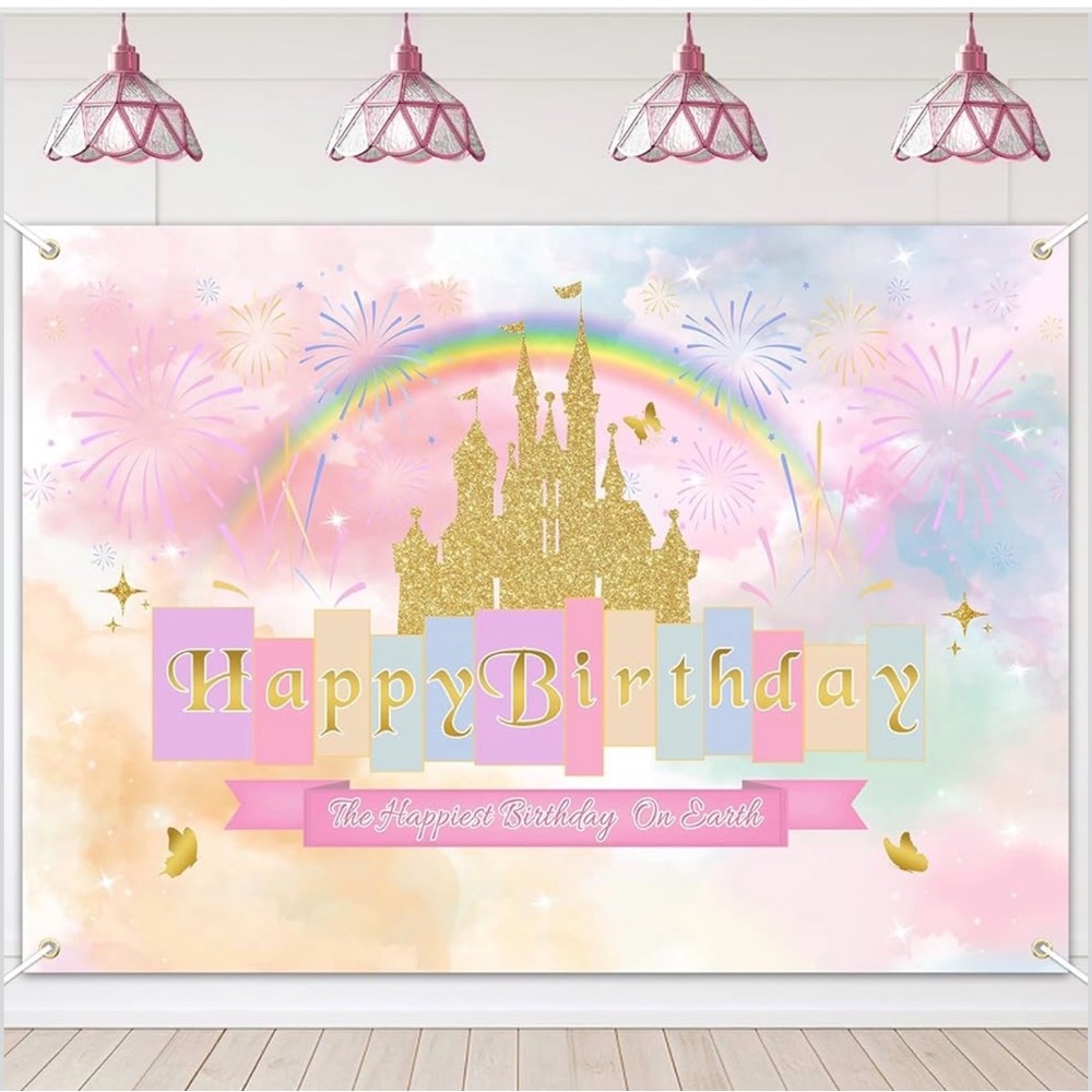 Disney Princess Castle Birthday Banner